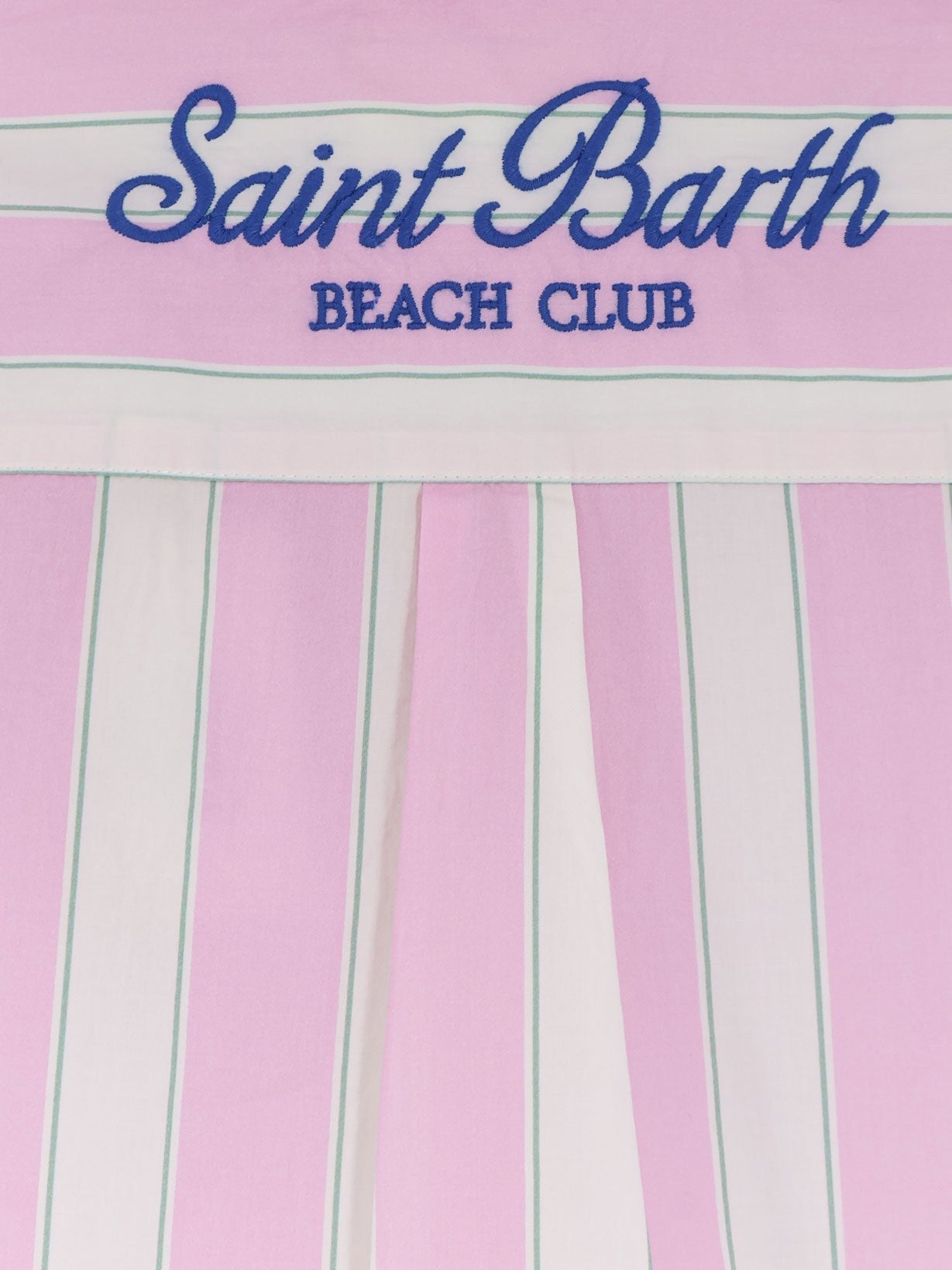 Mc2 Saint Barth Women's Brigitte Striped Cotton Shirt Blue