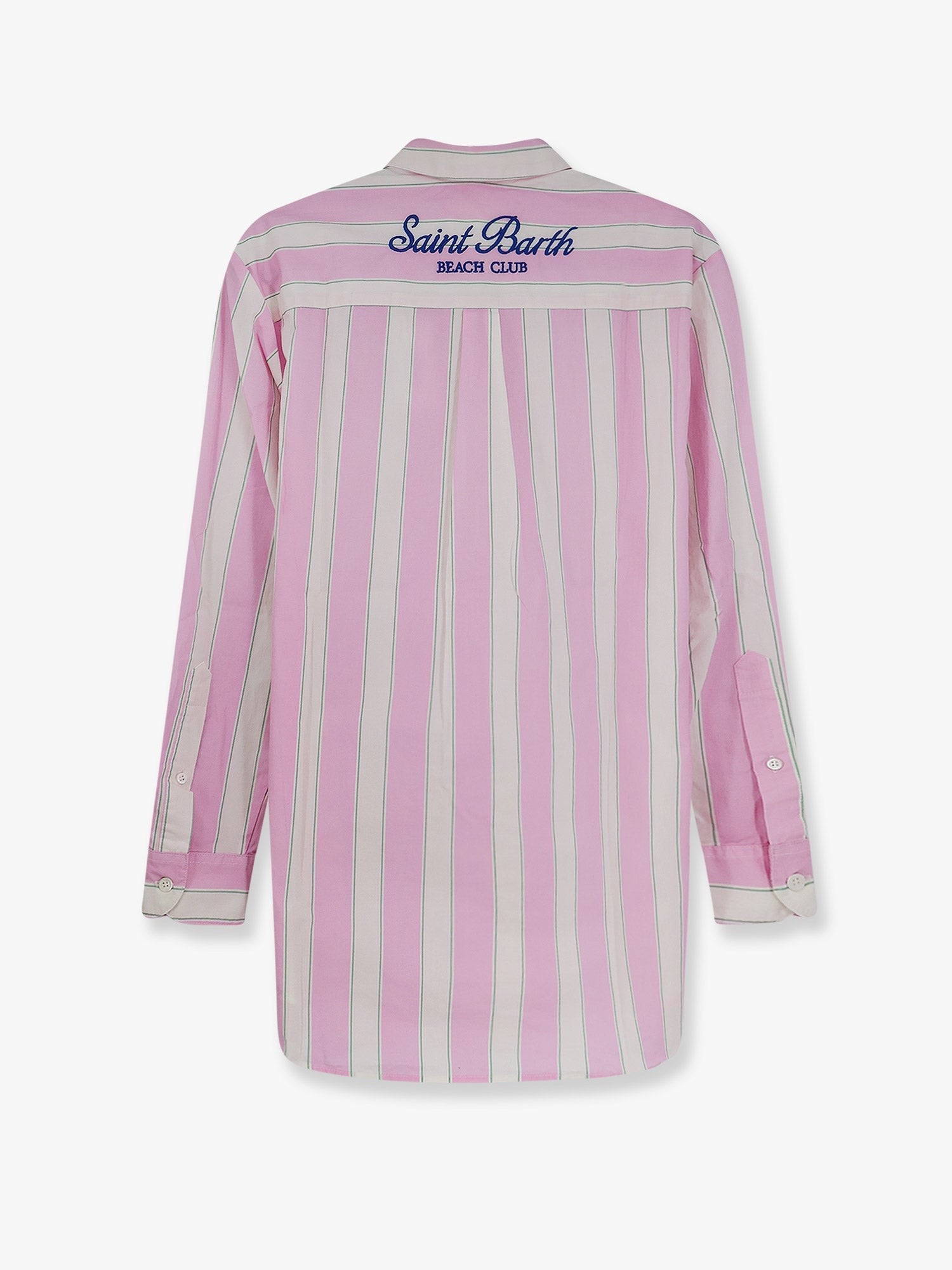 Mc2 Saint Barth Women's Brigitte Striped Cotton Shirt Blue