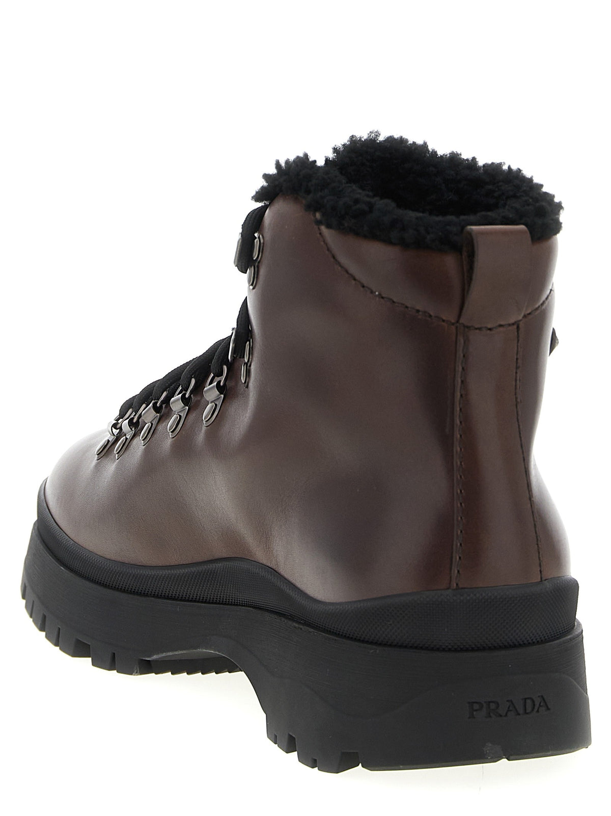 PRADA Brixxen Ankle Boots Brown