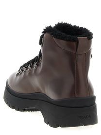 PRADA Brixxen Ankle Boots Brown
