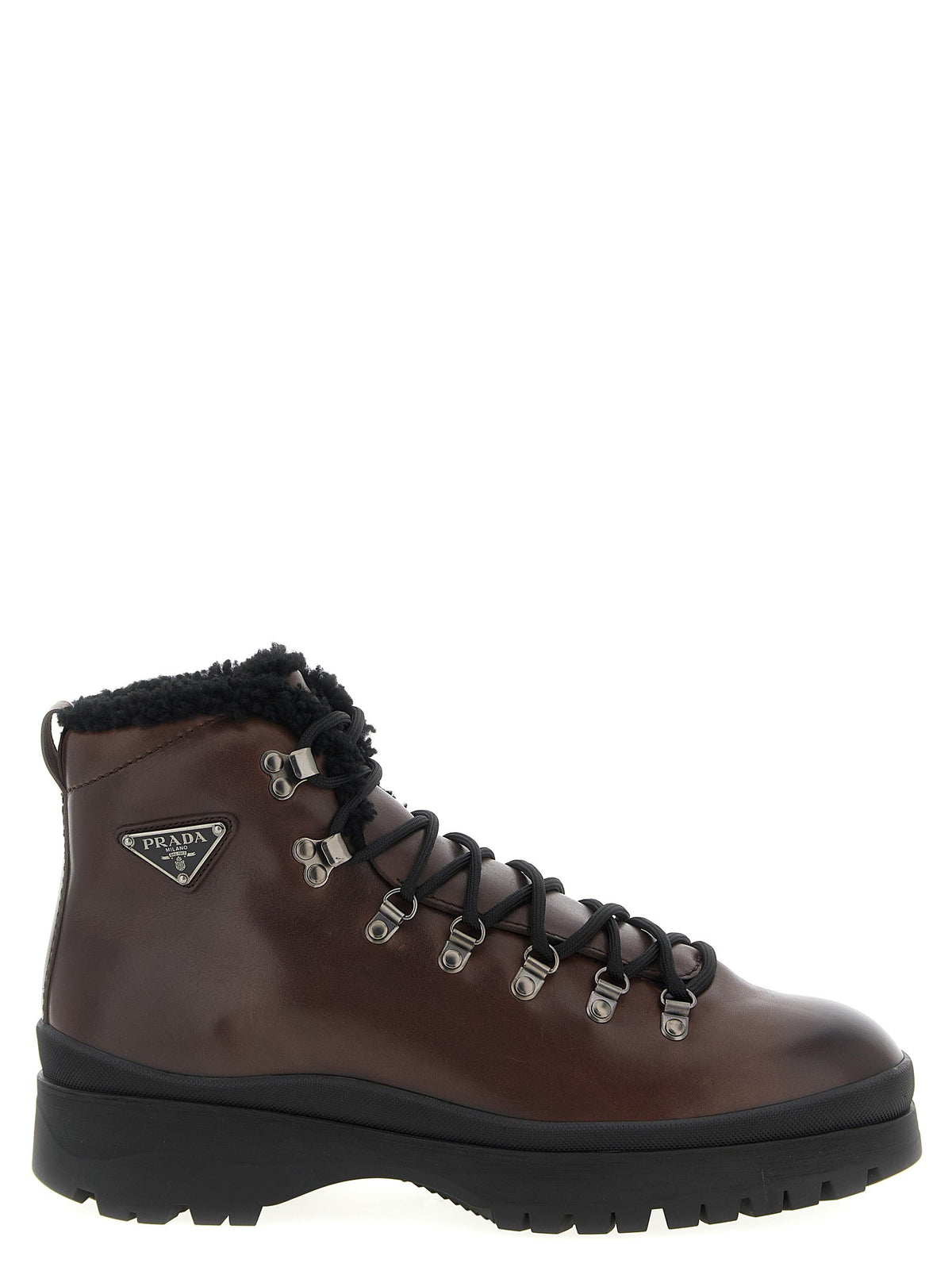 PRADA Brixxen Ankle Boots Brown