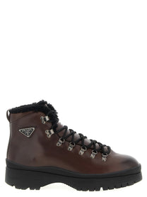 PRADA Brixxen Ankle Boots Brown