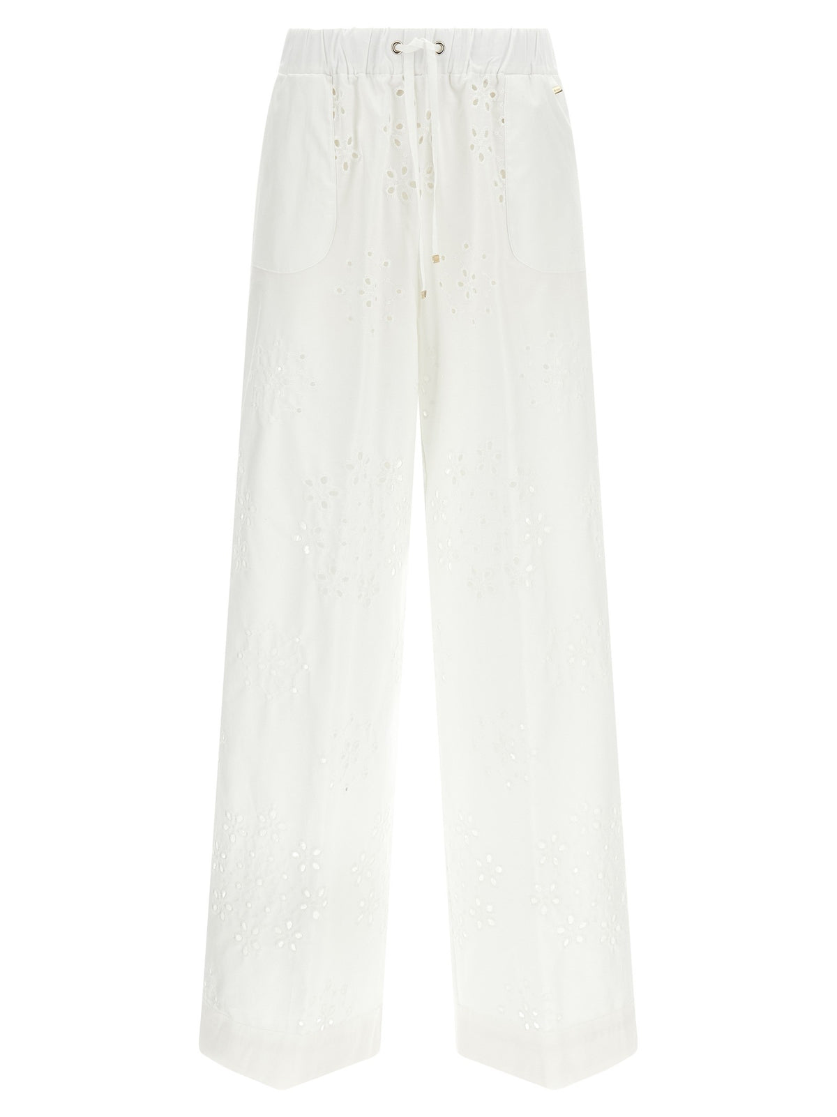 Herno Broderie Anglaise Pants White