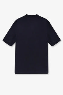 Black oversized crewneck t-shirt with short sleeves in cotton for men by brunello cucinelli