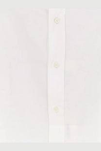 Brunello Cucinelli men’s white cotton button-down shirt with subtle cream-colored buttons for formal wear
