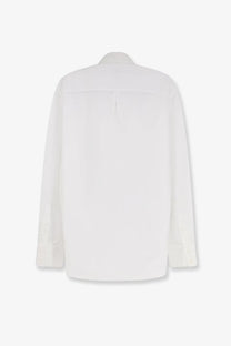Brunello Cucinelli men’s white cotton shirt with long sleeves classic collar and minimalist button-up design