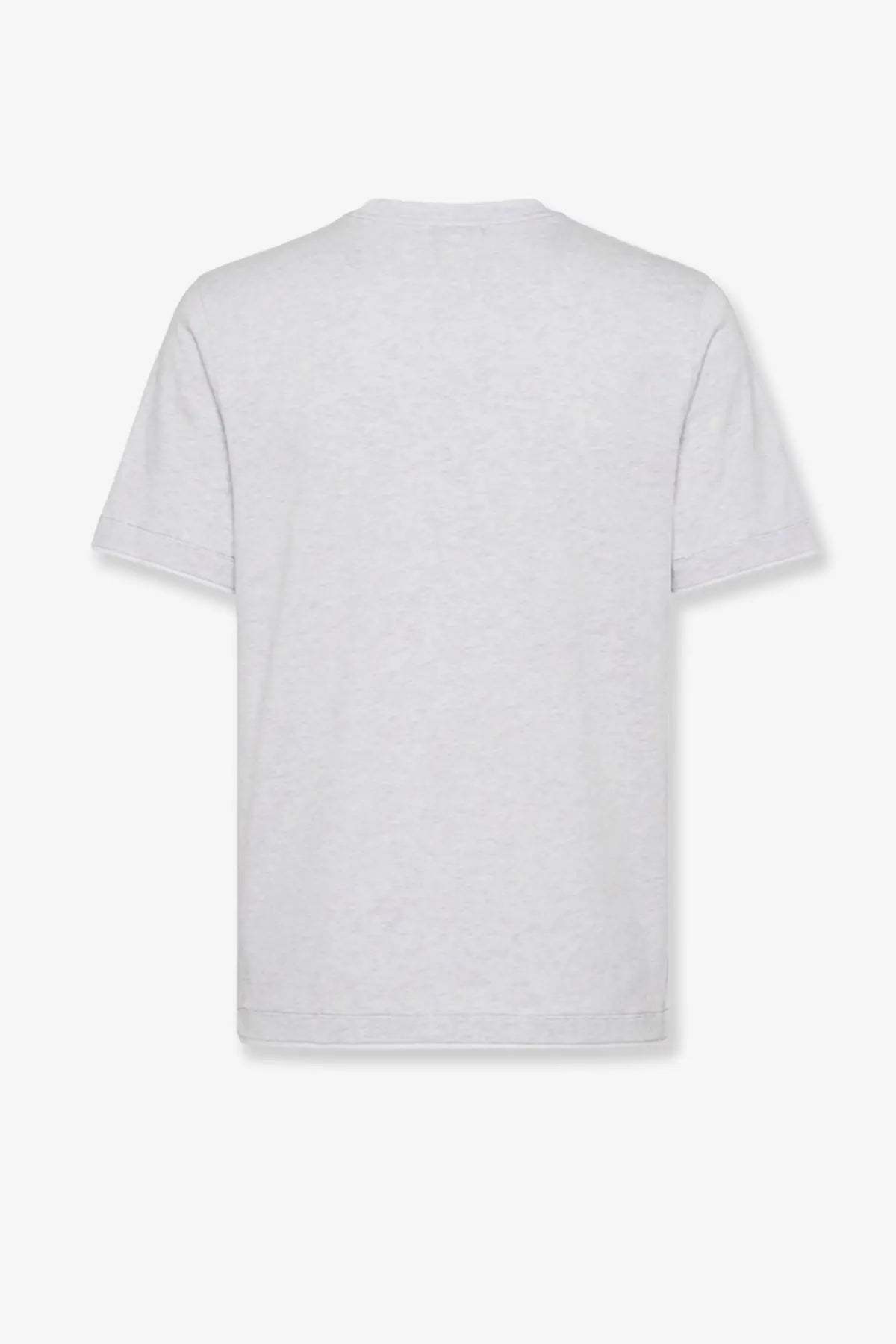Brunello Cucinelli men’s white cotton t-shirt with simple crew neck and short sleeves