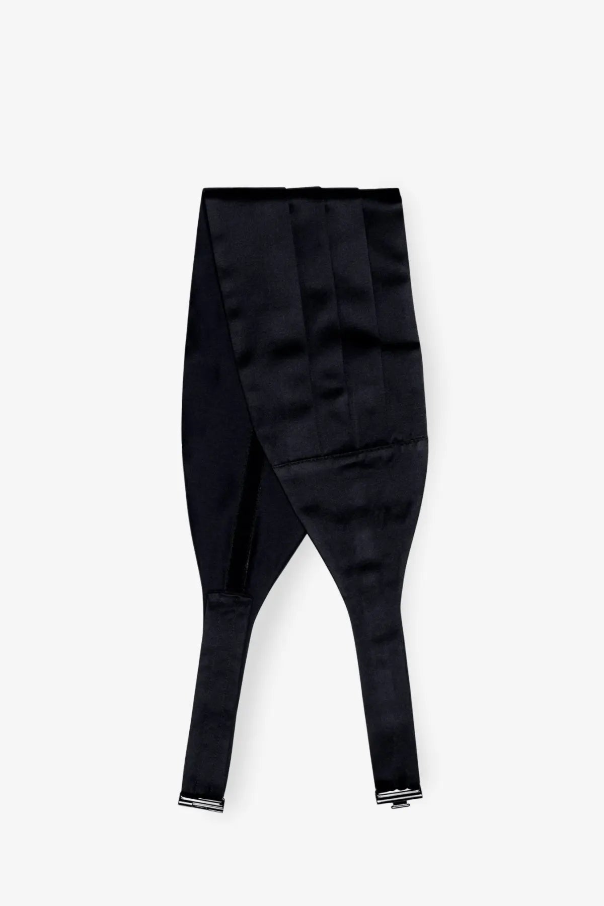 Black satin bow tie with metallic clasps featured with brunello cucinelli men’s cotton and silk cummerbund notte