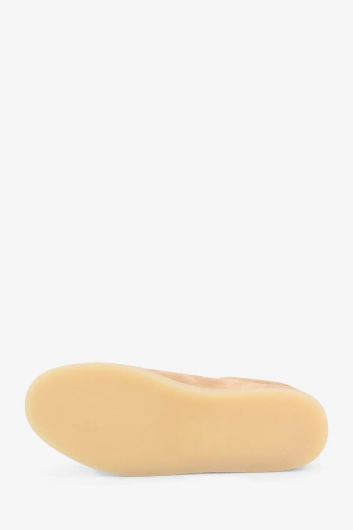 Beige rubber sole of brunello cucinelli men’s suede and leather minimalist flat sneakers
