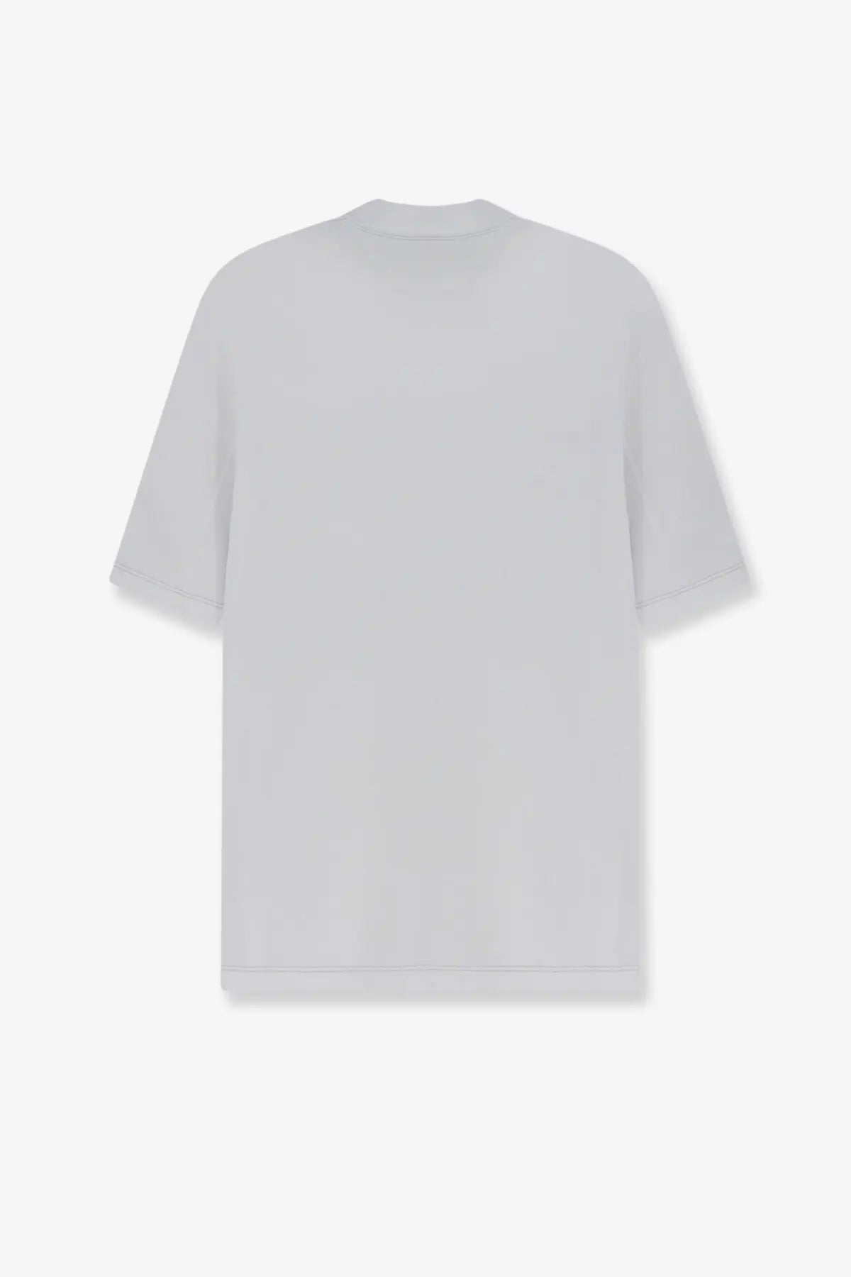 Brunello Cucinelli men’s technical fabric shirt in white with a relaxed fit and short sleeves made from cotton