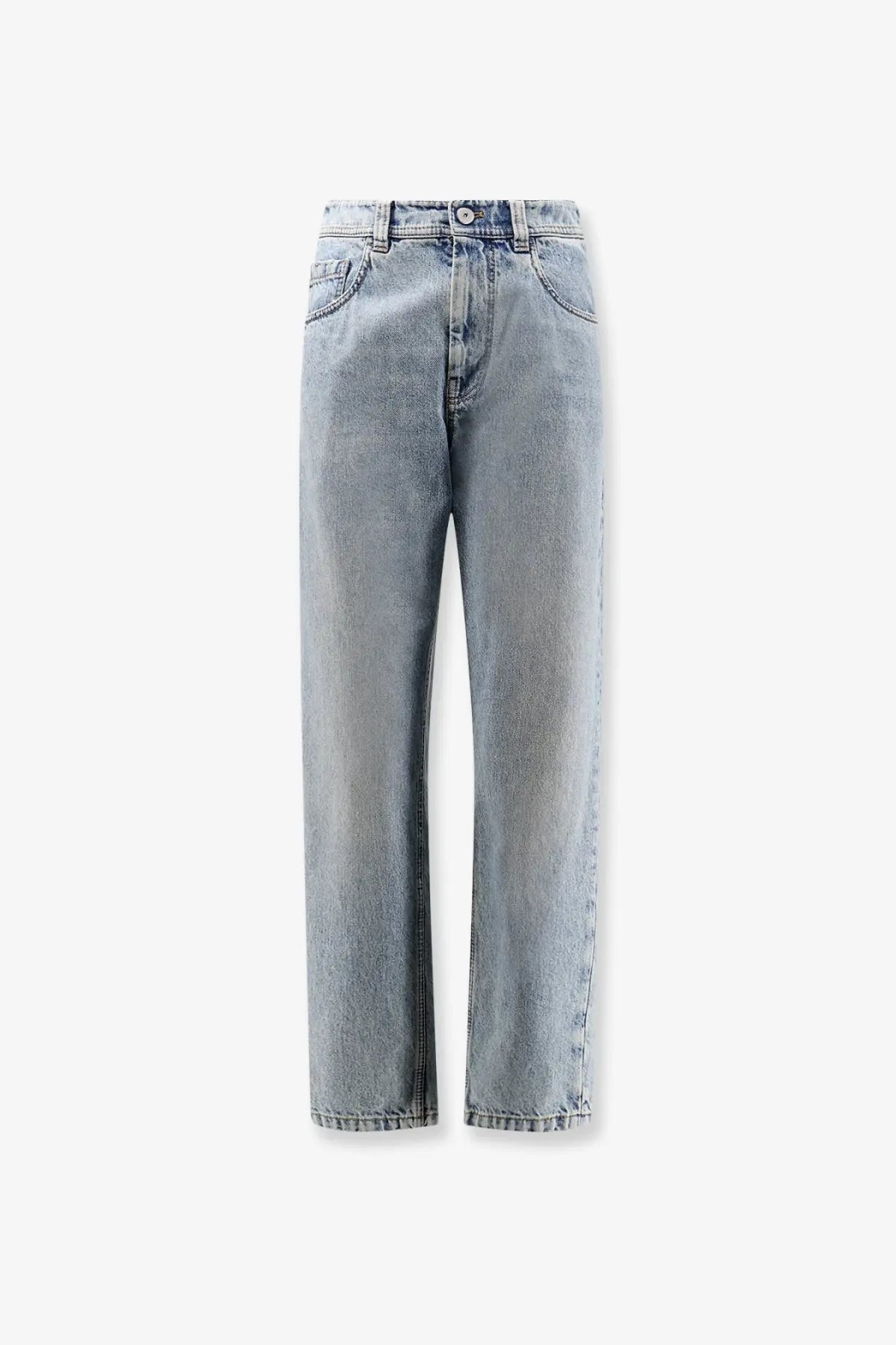 Light-wash denim brunello cucinelli women’s the baggy jean tapered leg blue with straight-leg cut and five-pocket design