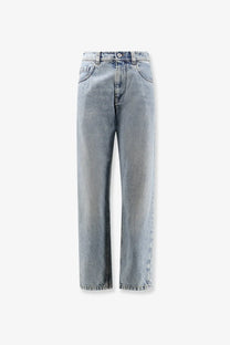 Light-wash denim brunello cucinelli women’s the baggy jean tapered leg blue with straight-leg cut and five-pocket design