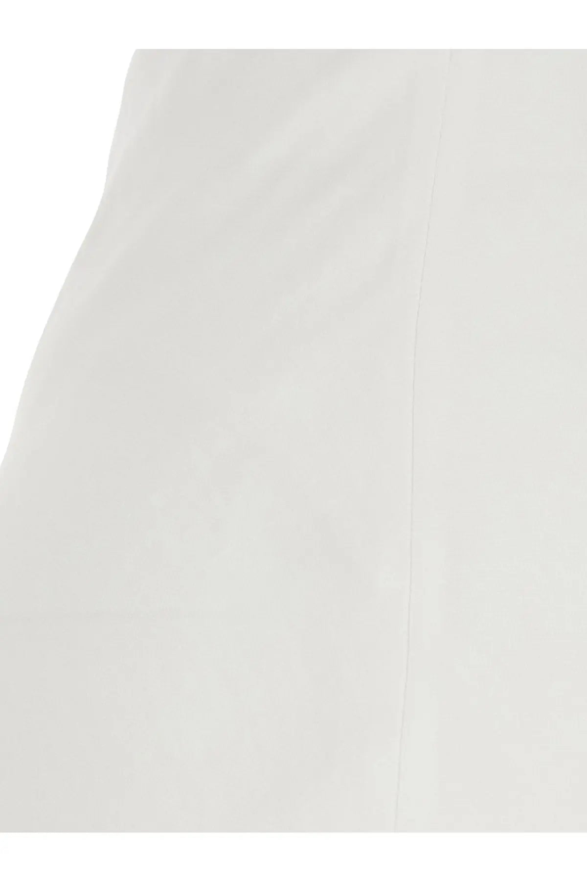 Brunello Cucinelli women’s satin long skirt in white featuring smooth fabric with subtle sheen and central vertical seam