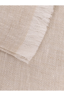 Beige linen scarf with frayed white edges by brunello cucinelli women’s sparkling linen scarf beige