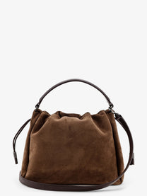 Brunello Cucinelli Women's Bucket Mellow Suede Handbag Beige