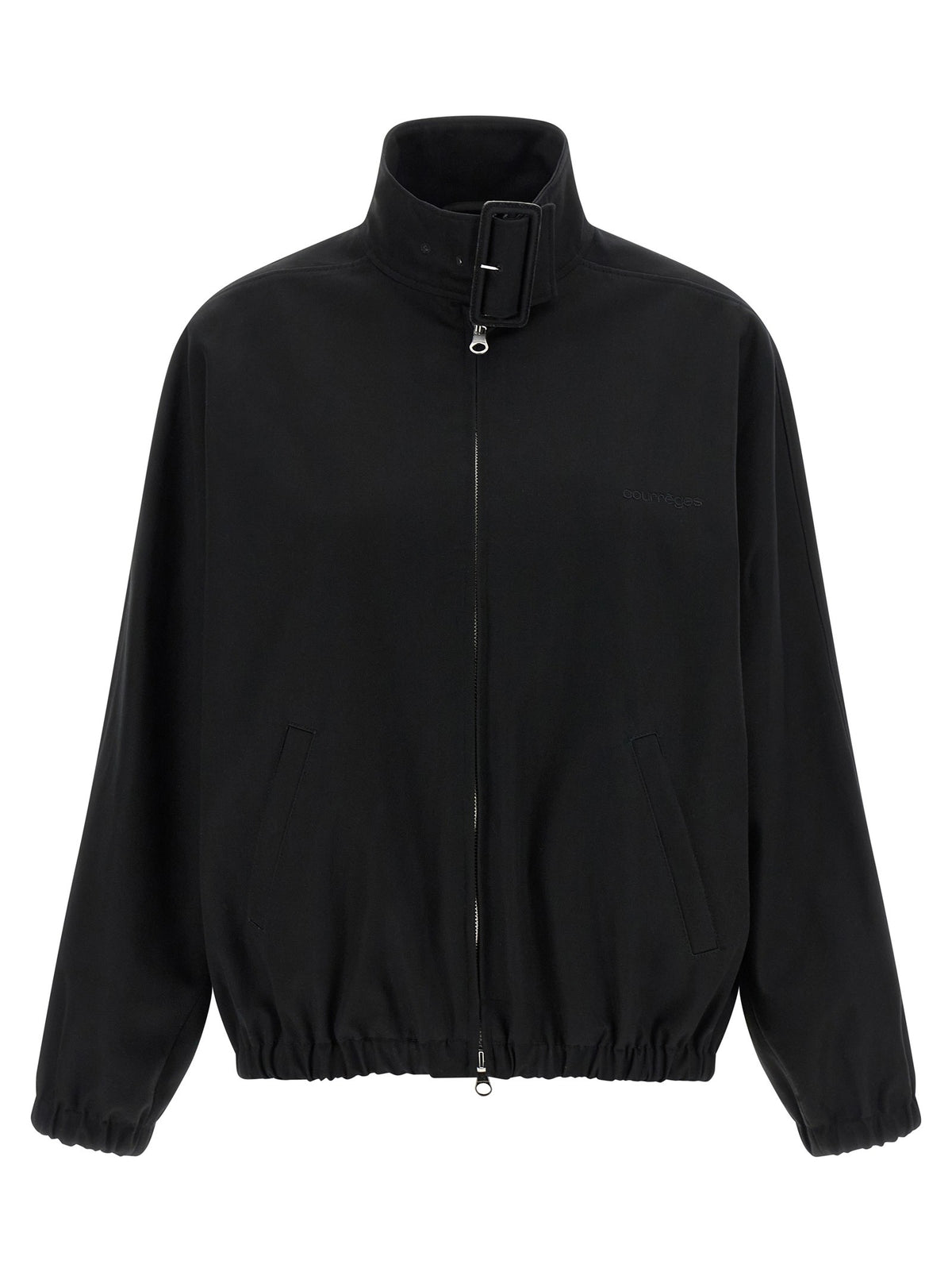 courrèges Buckle Zipped Bomber Jacket Black