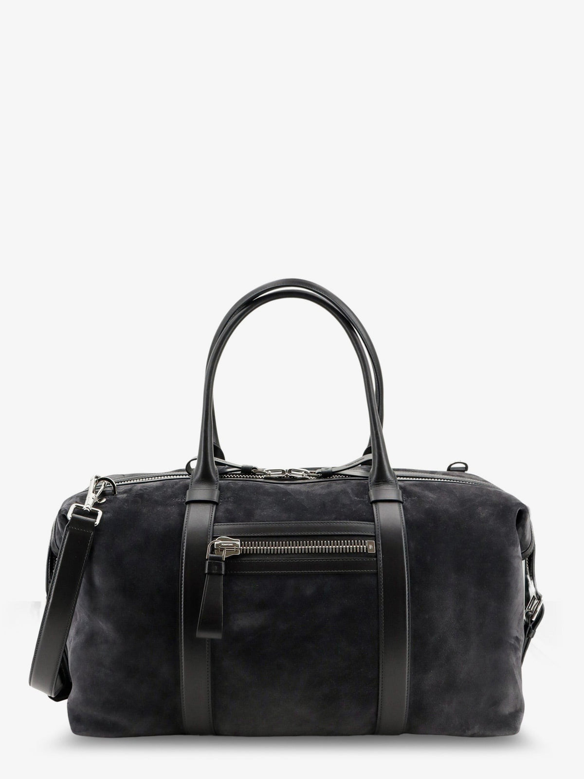 Tom Ford Men's Buckley Holdall Suede Travel Bag Grey
