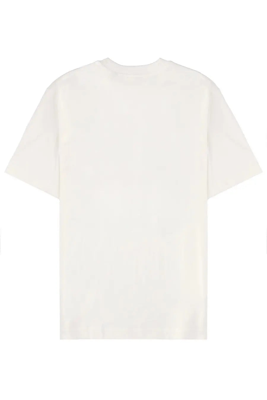 White cotton t-shirt with relaxed fit and crew neckline for burberry men’s check shirt white collection