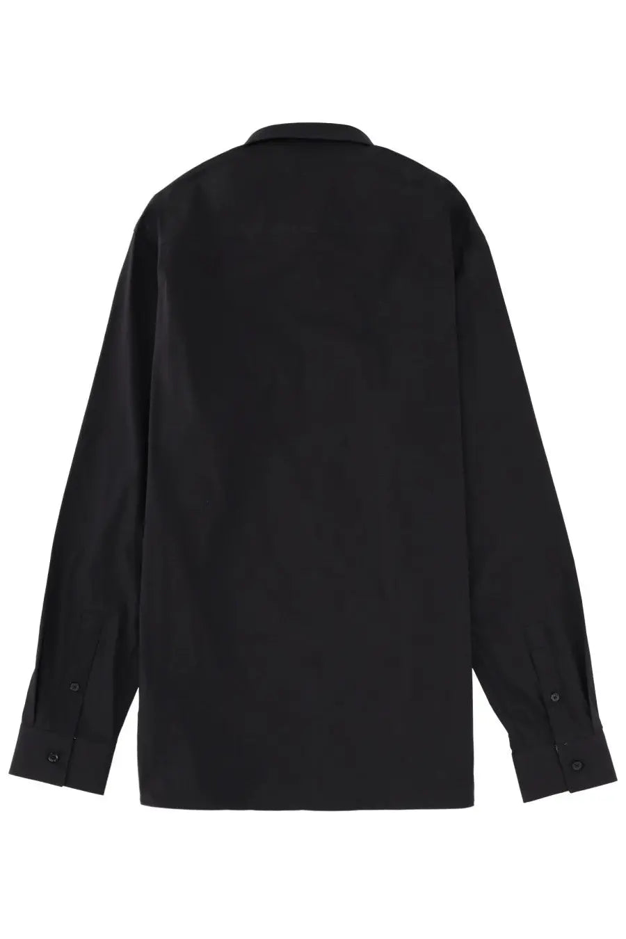 Burberry men’s black cotton long-sleeved shirt with classic collar and neatly finished cuffs