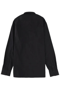 Burberry men’s black cotton long-sleeved shirt with classic collar and neatly finished cuffs