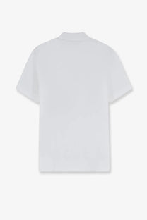 Burberry men’s organic cotton polo shirt white with short sleeves and simple crew neck design