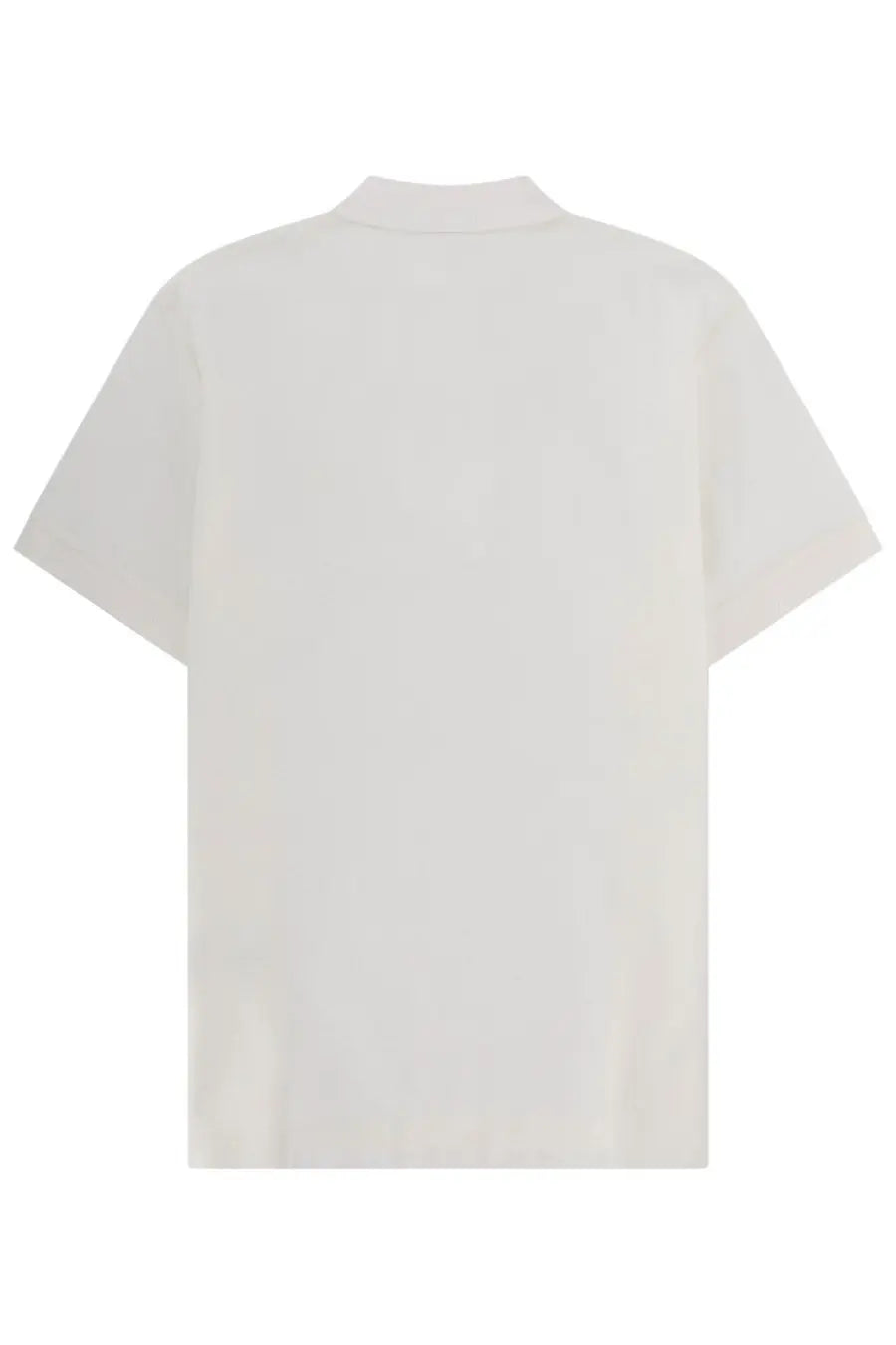 Burberry men’s polo in cotone white short-sleeved t-shirt with simple crew neck in white cotton