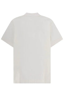 Burberry men’s polo in cotone white short-sleeved t-shirt with simple crew neck in white cotton