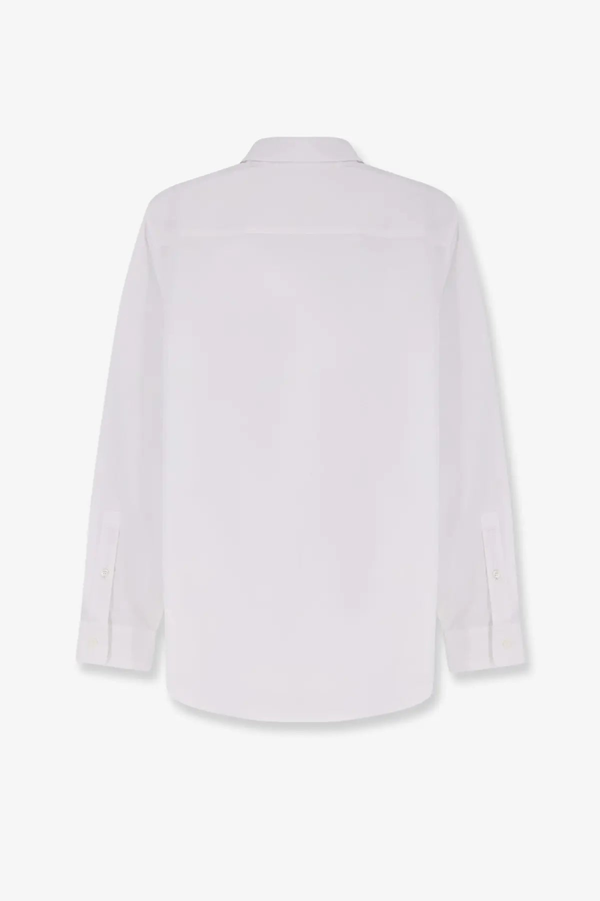 Burberry men’s sam organic cotton shirt white long-sleeved with classic collar and neatly folded cuffs