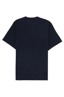 Burberry men’s dark navy blue oversized t shirt in relaxed fit made from cotone for casual wear