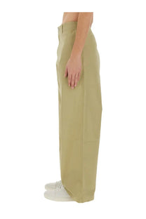 Burberry men’s straight leg pants in beige feature khaki-colored minimalist design ideal for casual wear
