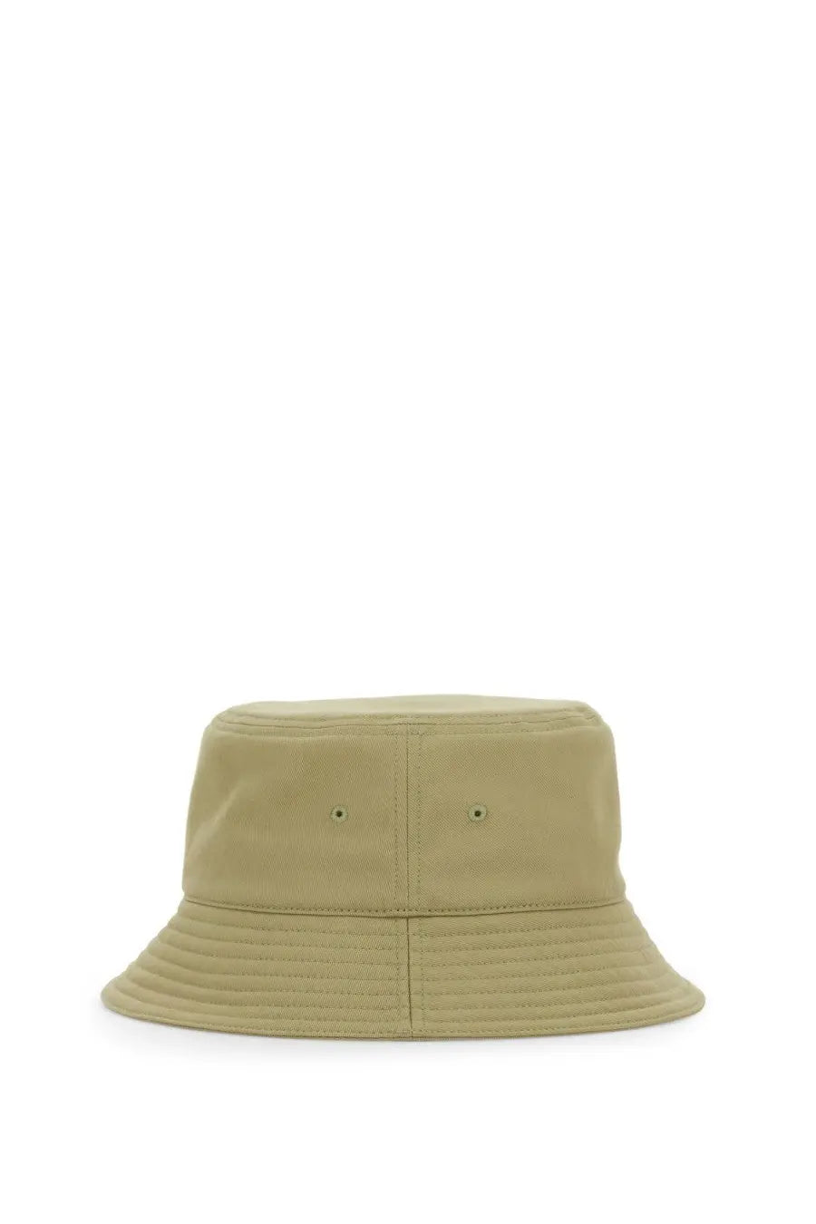 Beige burberry unisex baseball cap with structured quilted brim and subtle stitching details