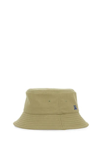 Beige Burberry unisex baseball cap with subtle blue embroidered logo on the side made from soft fabric