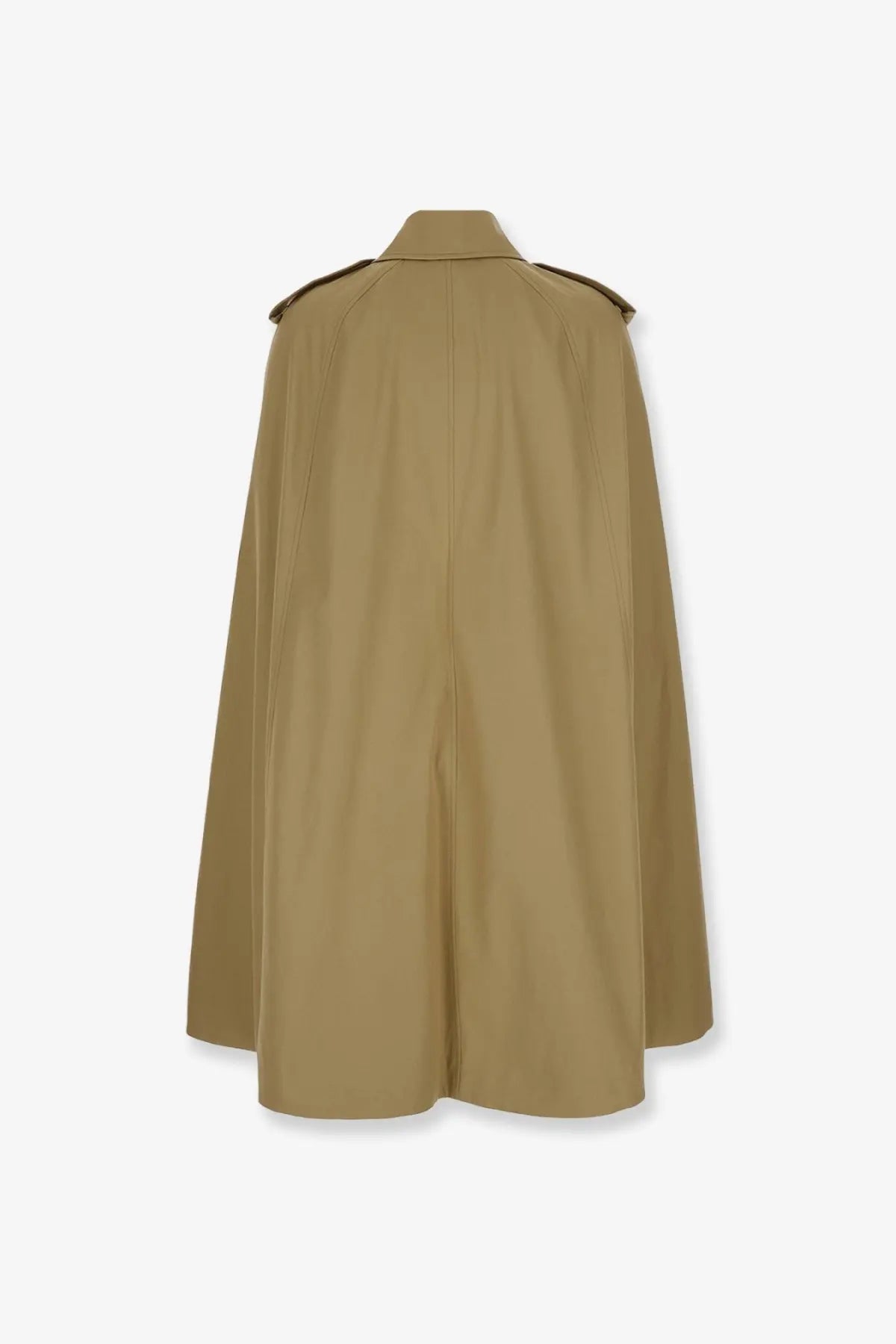 Burberry women’s belmont cotton trench coat in beige with structured shoulders and classic collar