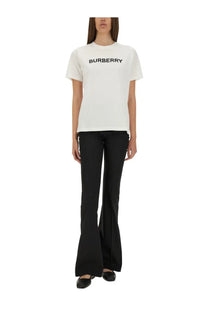 White burberry women’s shirt featuring a white logo t-shirt design made from premium cotton for casual wear