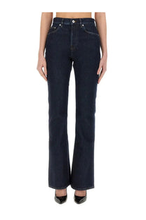 Burberry women’s straight jeans in dark indigo denim with high waist and classic five-pocket design