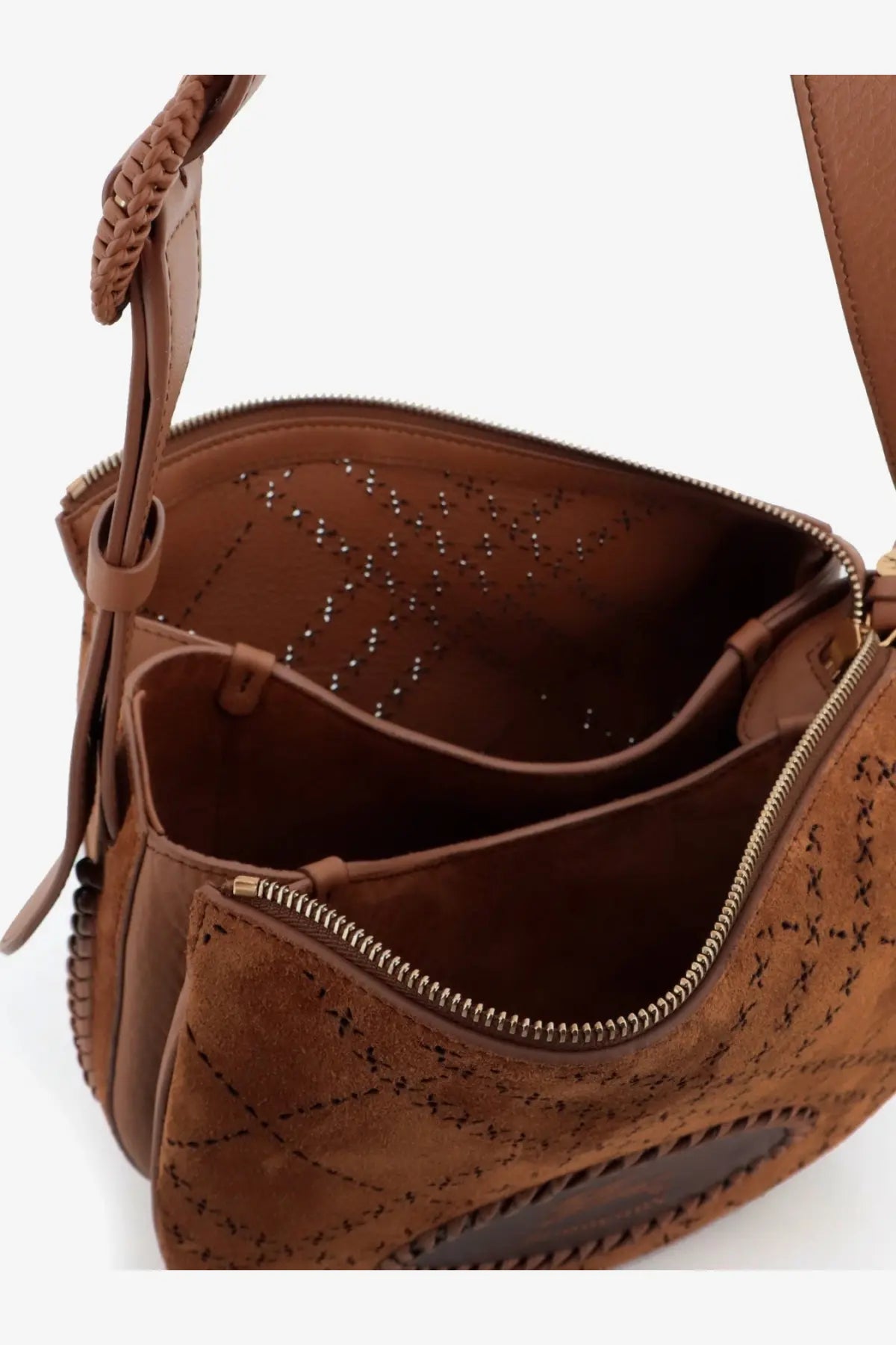 Burberry Women's Tavistock Suede Crossbody Bag Brown