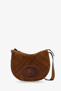 Burberry Women's Tavistock Suede Crossbody Bag Brown