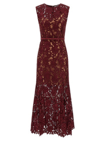 self-portrait Women's Lace Midi Dress Red