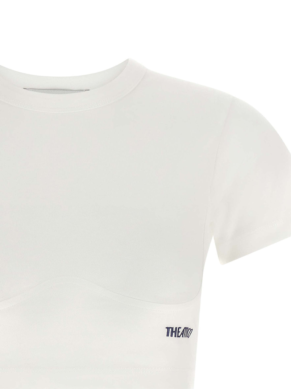 The Attico Bustier Crop Shirt White