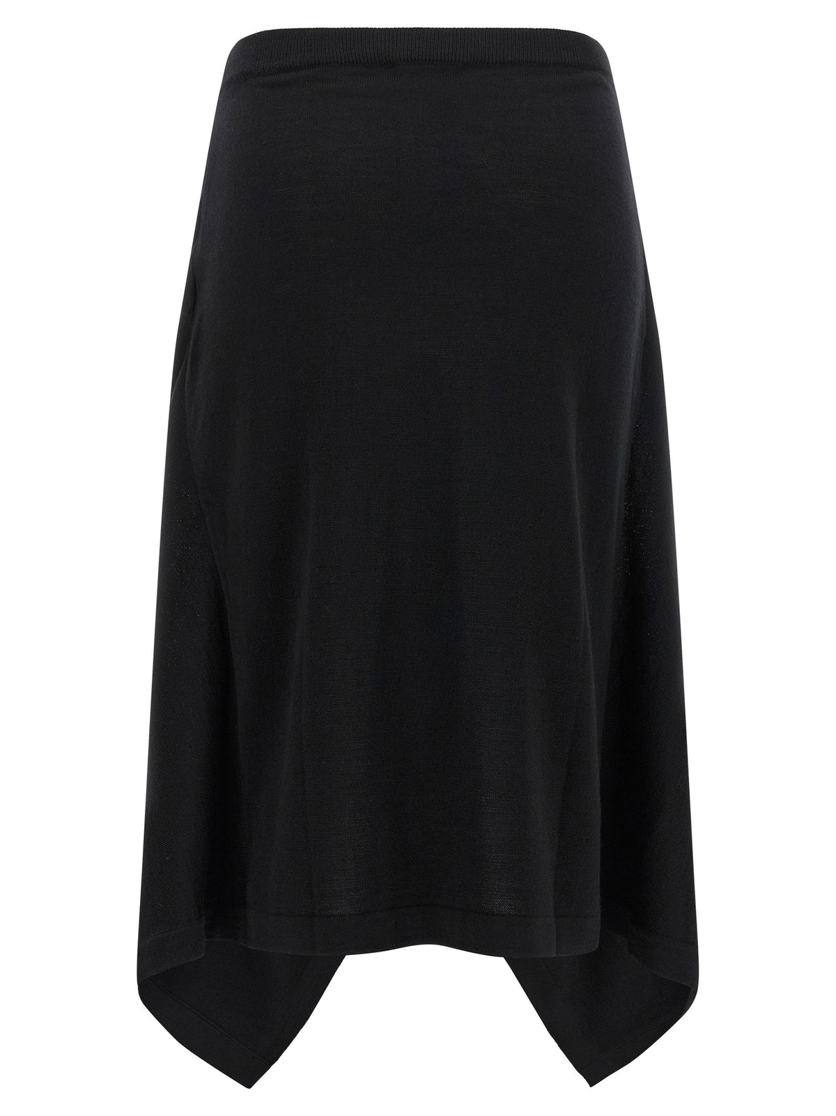 Lemaire Button Asymmetrical Skirt Black