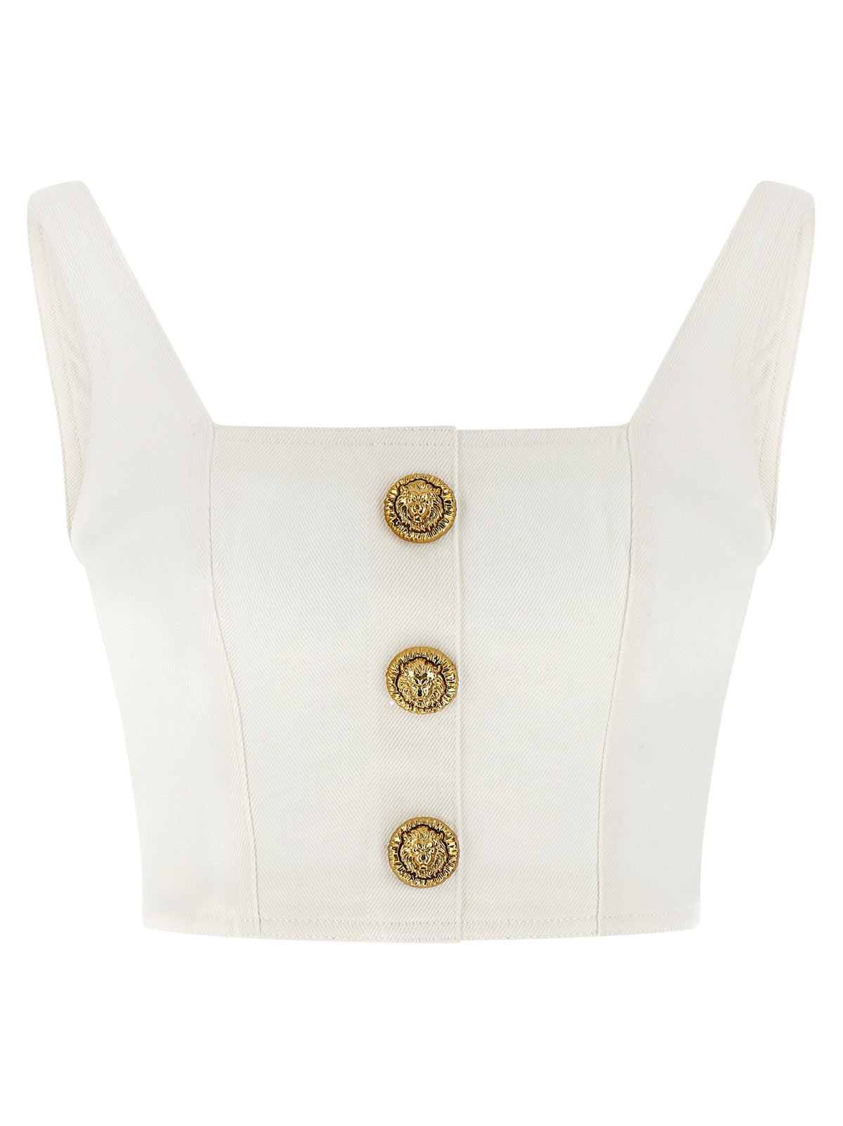 Balmain Button Top White