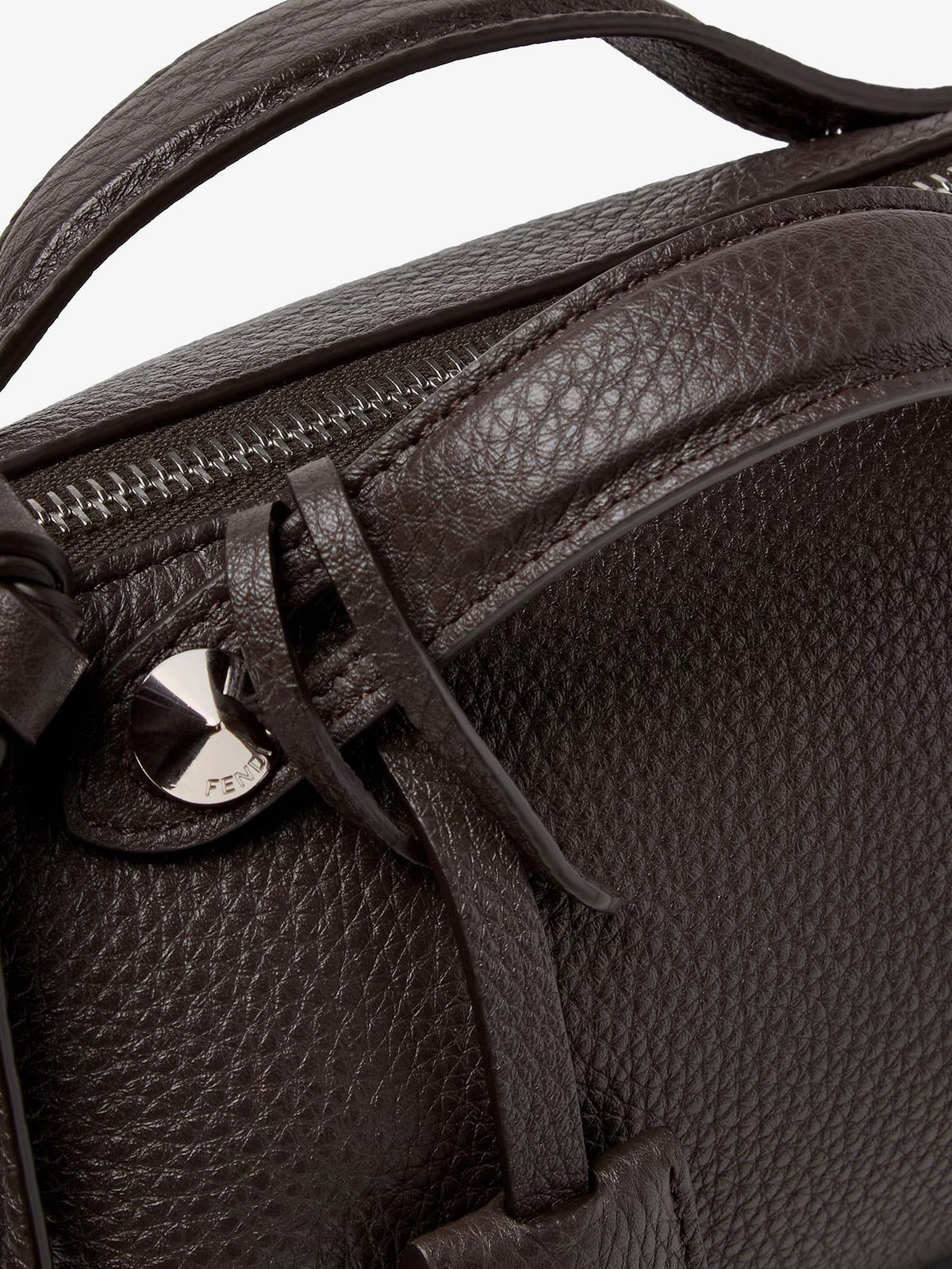 Fendi Women's By the Way Hammered Leather Handbag Black