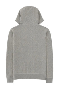 C.P. Company men’s felpa con cappuccio grey heather gray hooded sweatshirt with soft textured fabric and ribbed cuffs