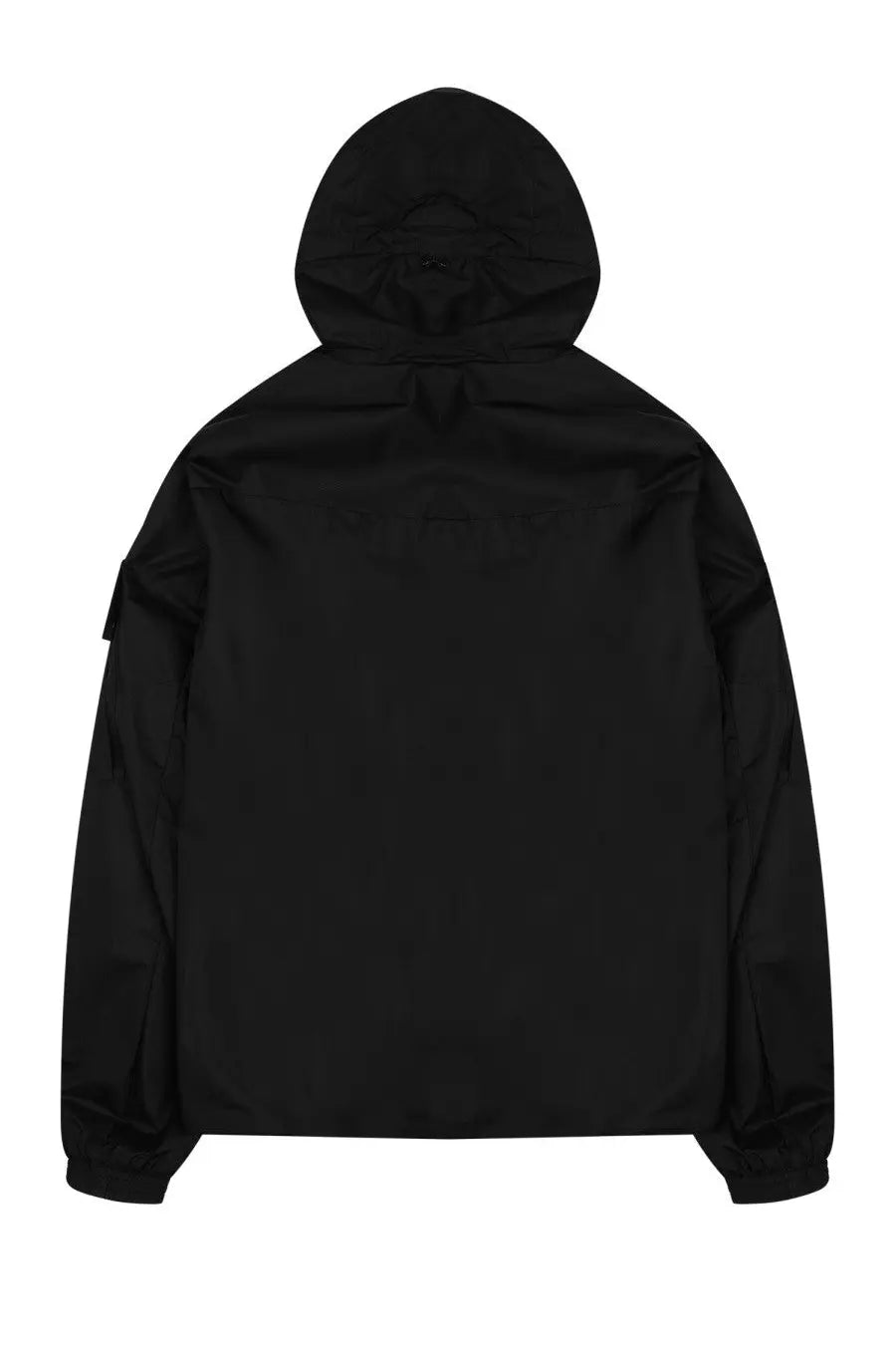 Black hooded jacket c.p. company men’s giacca metropolis with sleek minimalist design and subtle reflective sheen