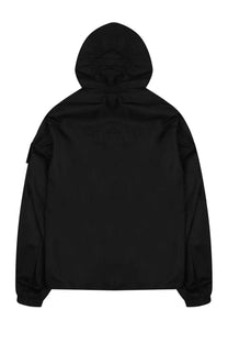 Black hooded jacket c.p. company men’s giacca metropolis with sleek minimalist design and subtle reflective sheen
