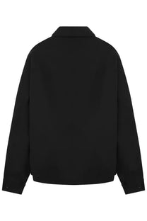 C.P. Company men’s Giacca Metropolis black oversized jacket with classic collar and buttoned cuffs