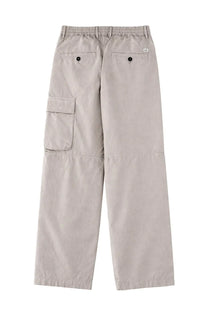 Beige c.p. company men’s pantalone cargo pants with elastic waistband and flap pockets for casual wear