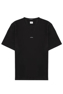 Black c.p. company men’s shirt featuring durable cotton fabric and a minimalist design for casual wear