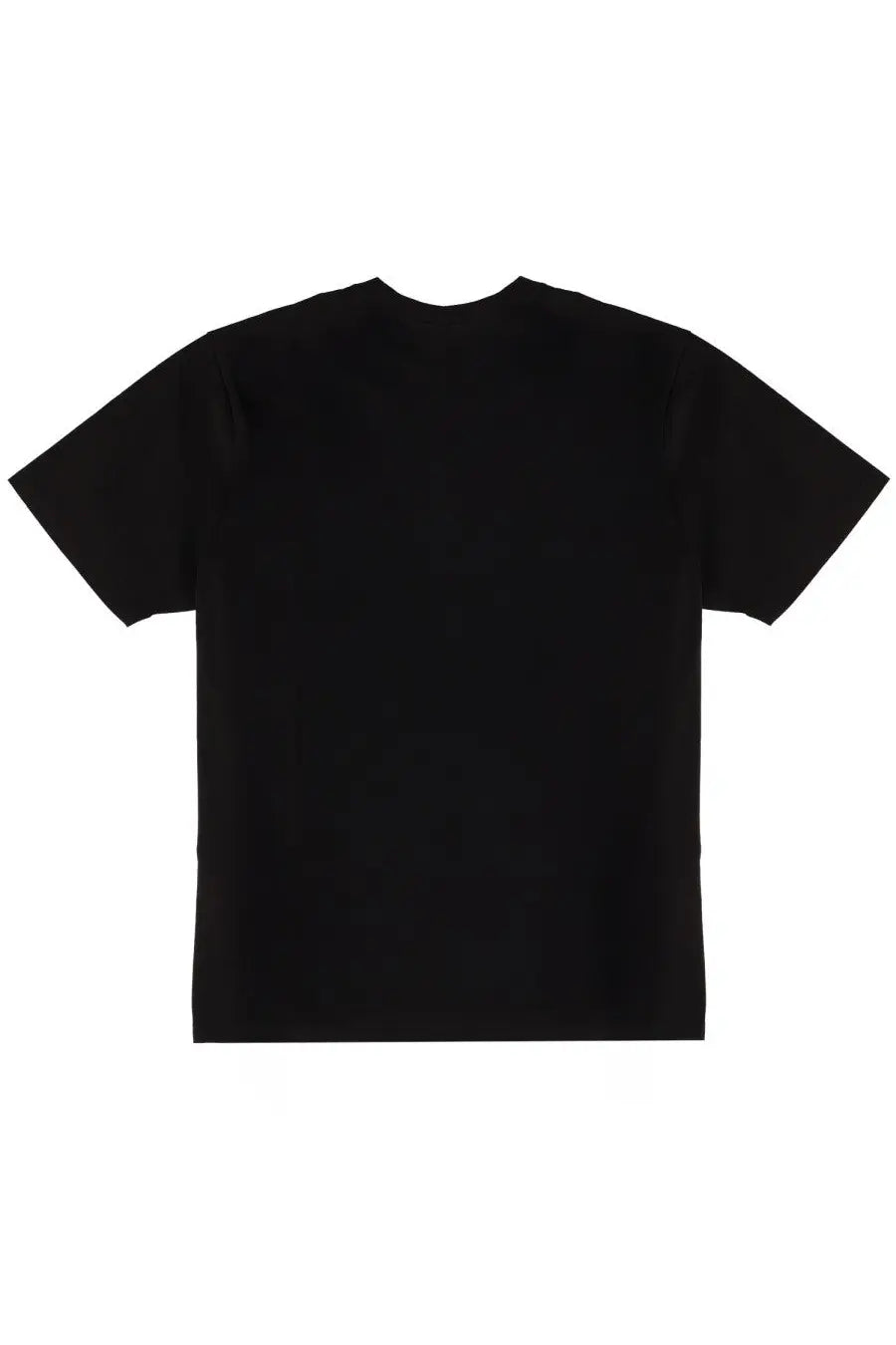 Black short sleeved cotton t-shirt with plain back for men by c.p. company