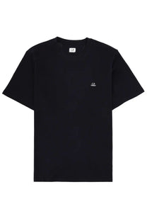 Black c.p. company men’s shirt con blue showcasing black cotton fabric and classic design details
